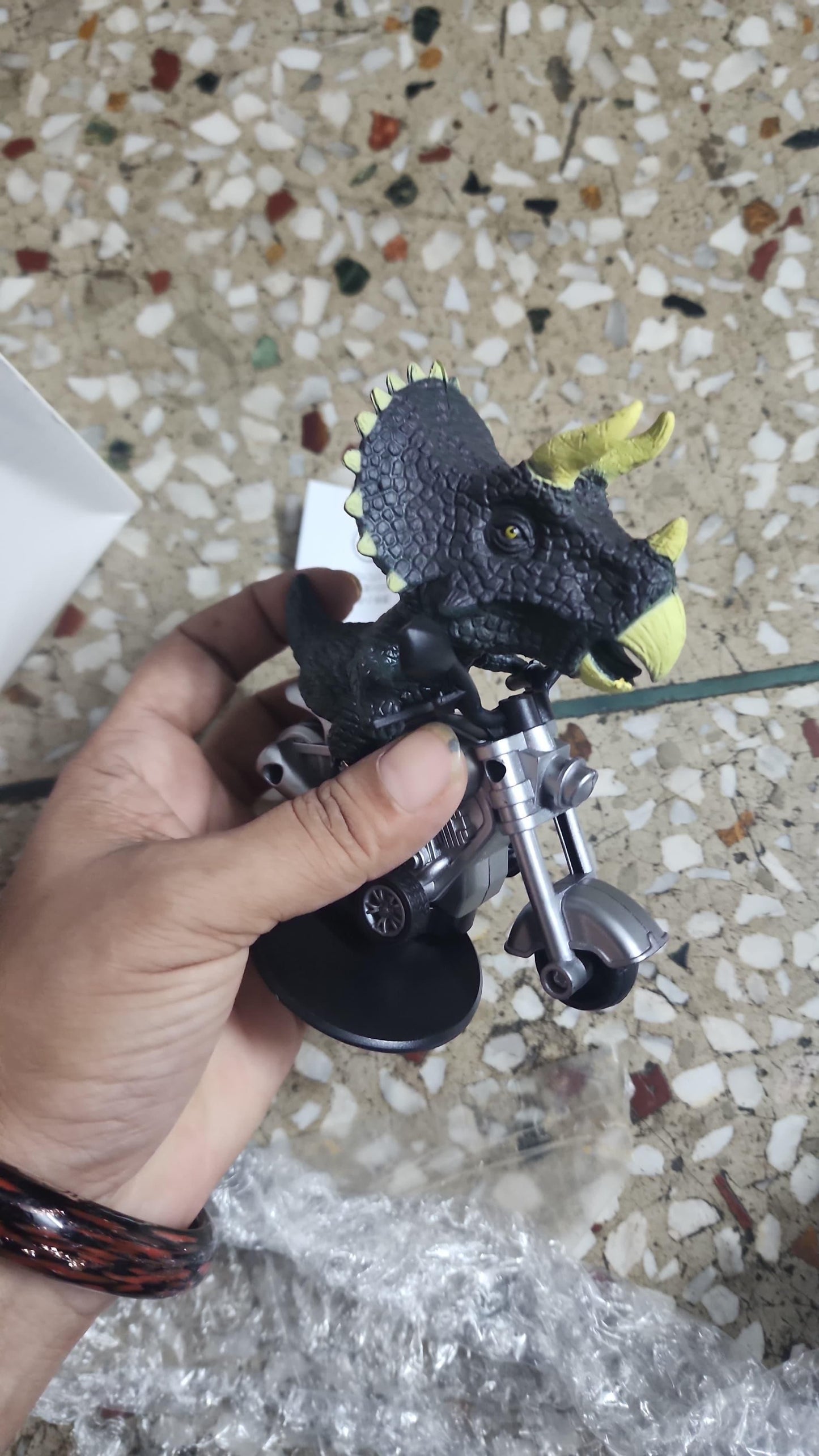 360 Rotating Dinosaur T-Rex Motobike Rider